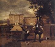 unknow artist John Rose,the royal gardener,presenting a pineapple to Charles ii before a fictitious garden Sweden oil painting reproduction